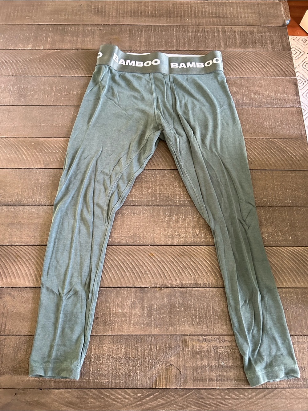 BAMBOO Olive Green Stretch Waist Leggings